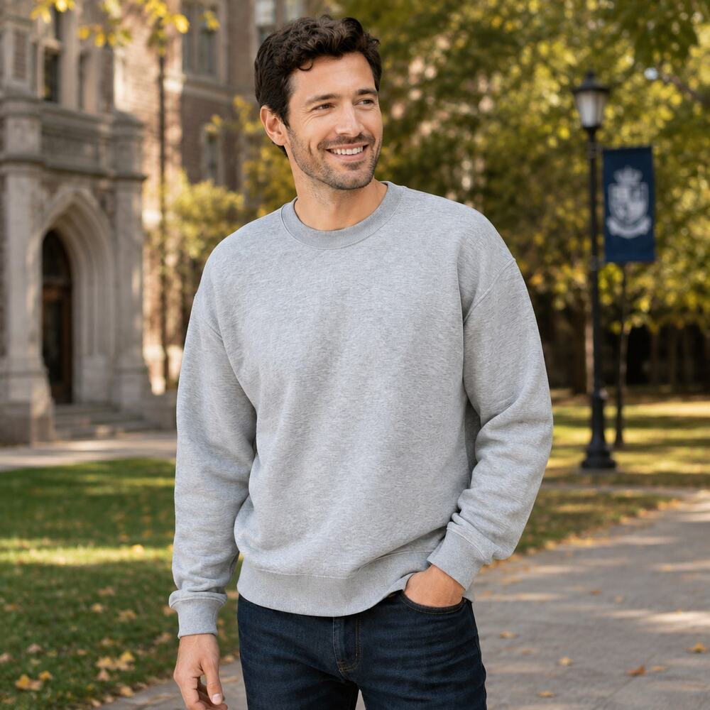 UNIQLO +C Clare Waight Keller Men’s M Gray Oversized Crewneck Sweatshirt Sweater